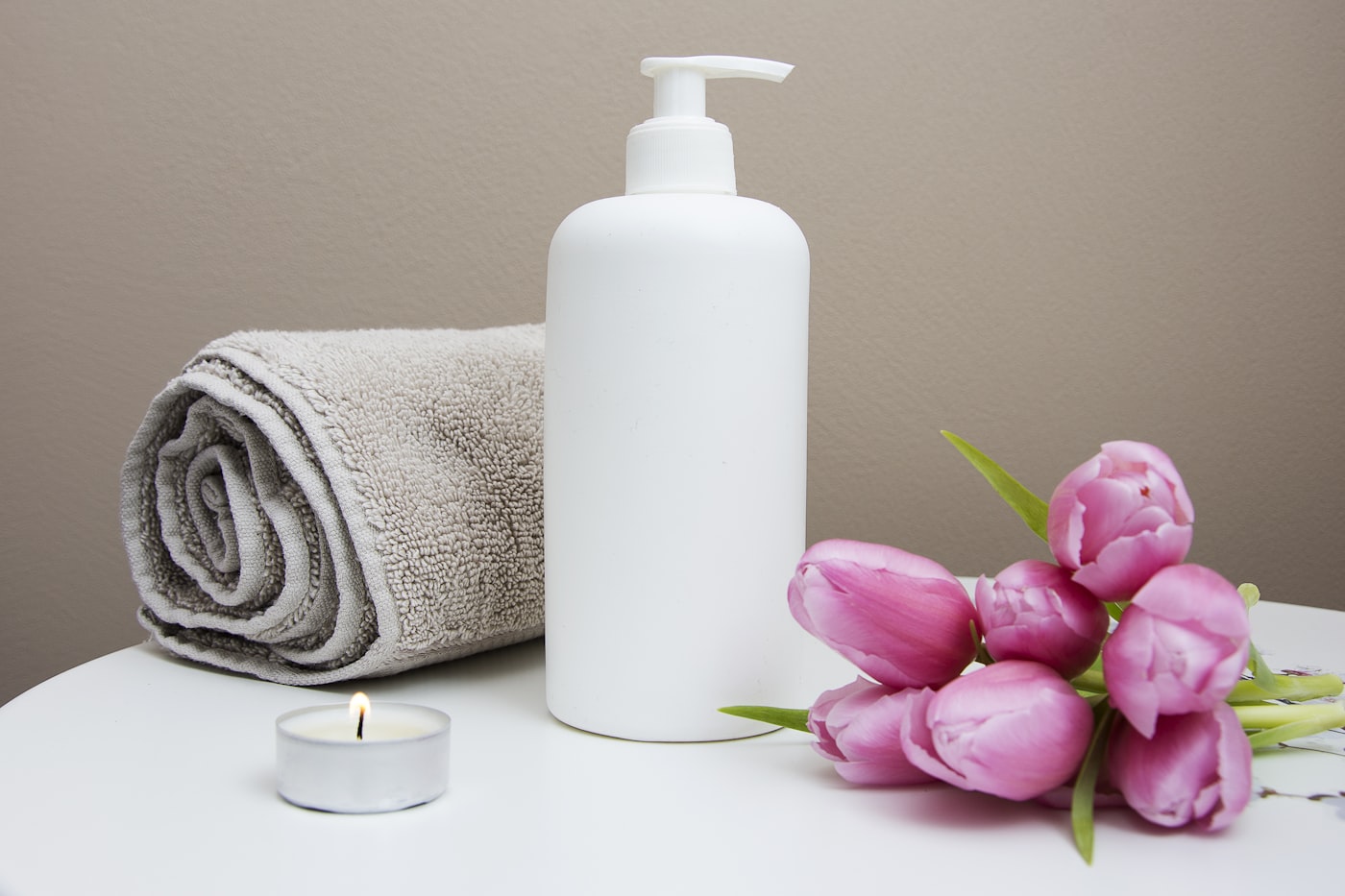Calming evening bath setup for relaxation at home